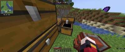 My friend and I playing Minecraft, I was the missile