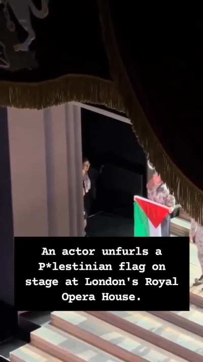In A Powerful Act of Resistance Royal Opera House Cast Member Unfurls Palestine Flag on Stage in Covent Garden