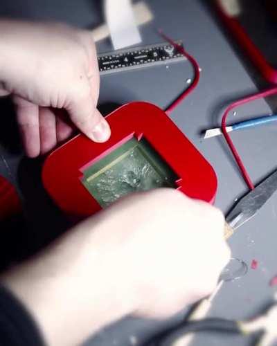 [OC] Turning a rough 3D print into a beautiful cast LiDAR data sculpture of Mount Saint Helens. Strata to scale. (Source USGS 3DEP)