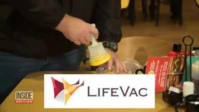 Choking Baby saved by stranger's lifevac device