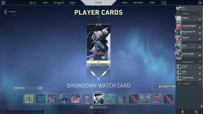 I've managed to get every VALORANT player card in the game so far. (Rye#myst) (168 cards total.) Am I the first?