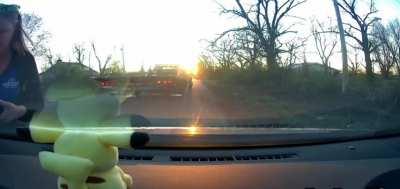 Woman claims guy is driving 