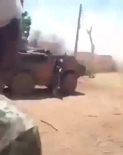 SAF Shareef 2 APC targeting RSF inside of a Mosque in Khartoum