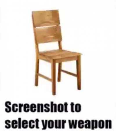 You are trapped in an arena and forced to fight a dozen zombies... screenshot to select your weapon