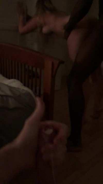 Imagine watching as a BBC bull fucks your wife making her feel things you never could, even her screams show you never stood a chance.