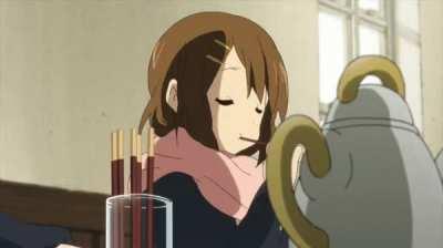 Eating a pocky, in a cute way