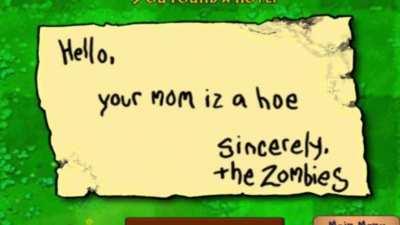 Cursed zombie letter...