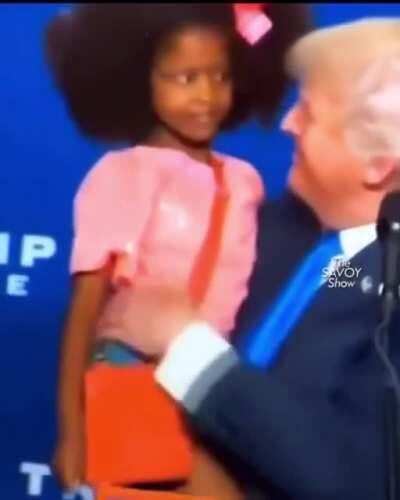 Pero tries to kiss little girl on the lips