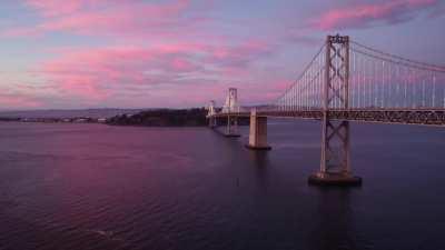 Sunset views of the Bay Bridge from Monday night