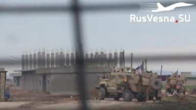 Russian military police officers comment on the shootout between the US patrol and Pro-Assad forces in Hasakah province (February 2020)