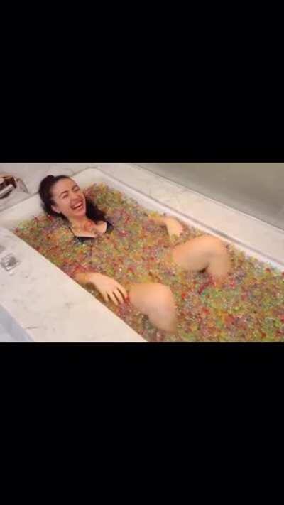 Just imagine the orbiz were rubbing on her pu**y and that’s why she was laughing and moving the way she was