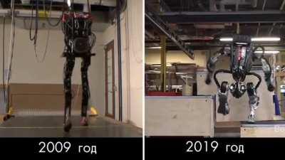 10 years difference in the robotics at Boston Dynamics