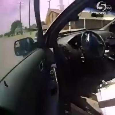 Woman kicks cop but quickly regrets it