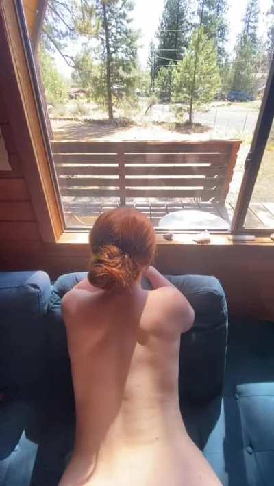 Throwback to my Airbnb that didn't have window curtains 😇