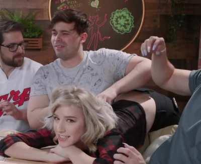 Imagine her bending over like that next to you...