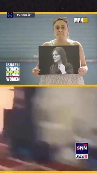 Israeli women stand with Iranian women...