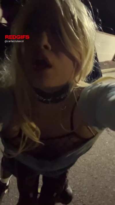 Taking his creamy black dick in the parking lot is always fun 🍆🥵