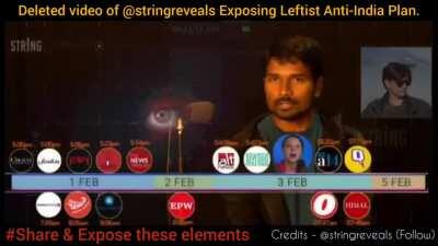 Not sure if someone posted already but here is the deleted video of stringreveals YT channel exposing anti-India connections