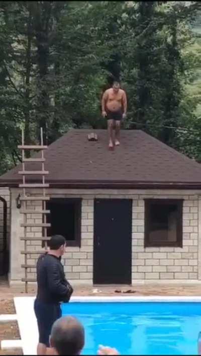 HMFT after I try to jump into a pool from the roof