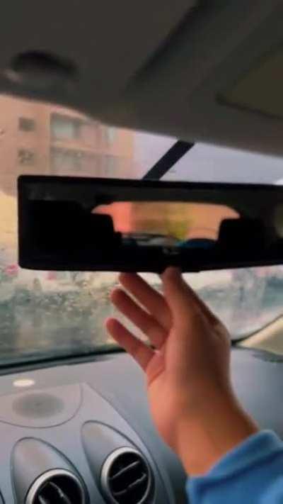 LED rear view mirror advertisement on Tik Tok