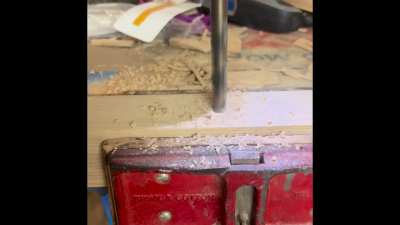 Irish flute stand from 2 Lowe’s ash chonks & a poplar dowel. Stay tuned for tangled Celtic knot engravings.