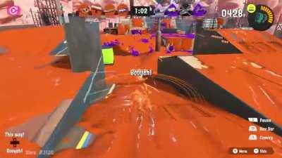 this is the laggiest splatoon player i've ever seen...