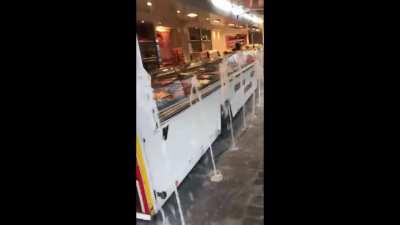 WCGW turning the fountains on during the weekly market