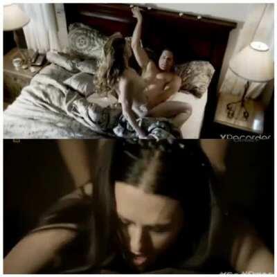 Jes Macallan and Katie McGrath. A collage i made.