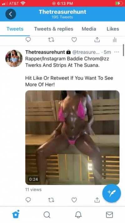 Rapper/Instagram Baddie Chr0mazz Strips Naked For You! Twitter:@treasurehuntsh