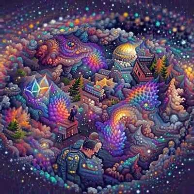 Pixel World - Credit to the Artist. This is perfect for my trip this weekend.