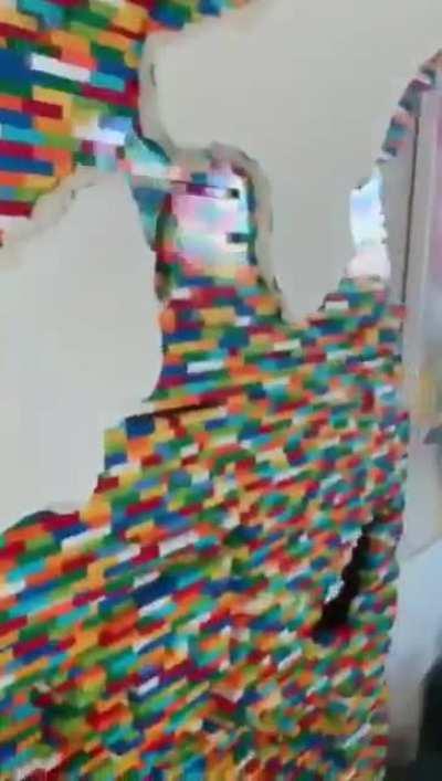 LEGO wall with secret rooms