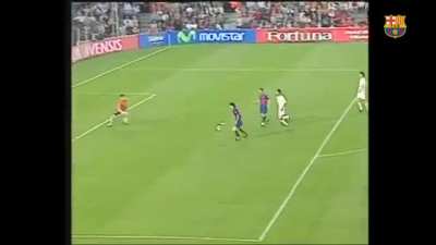 OTD 20 years ago, Lionel Messi scored his 1st professional goal with a beautiful assist from Ronaldinho