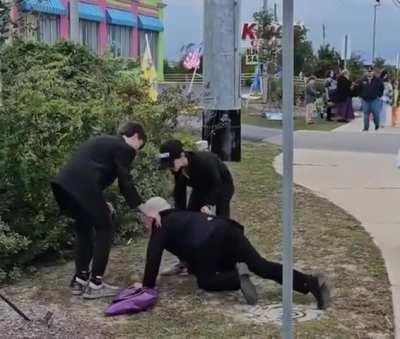 Joe Biden and his Secret Service trick or treat yesterday. These kids nailed it!