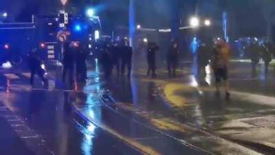 Water cannon deployed on anti 