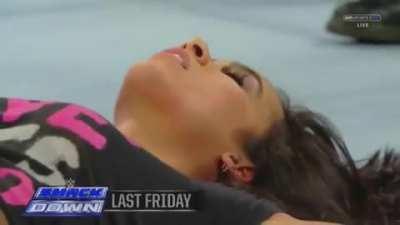Who looks more pathetic unconscious: AJ or Sasha?