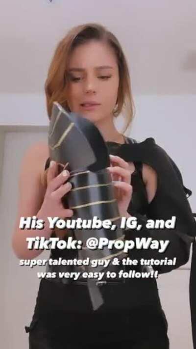 Final result with Bucky's vibranium arm. Gonna be so cool once the outfit is done.