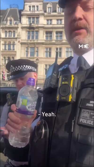 Met Police: 'You can protest for Israel but not for Palestine' — A London Metropolitan police officer was filmed yesterday in London telling demonstrators they could face arrest for protesting in support of Palestine but would be allowed to remain if they