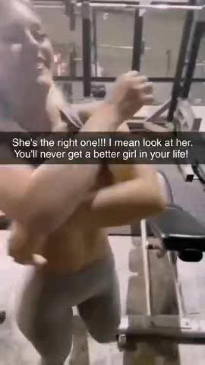 Beautiful blonde working out cheats with bbc at gym