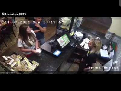 Soup was too hot to drink so she...