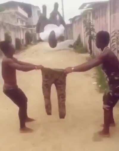 Putting on pants the right way