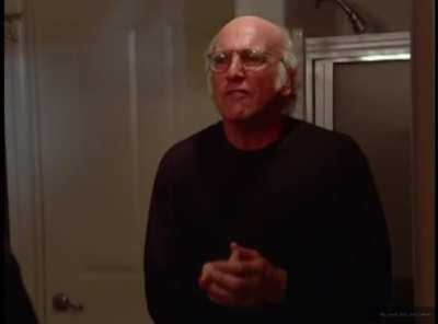 Who else loves Larry's stoned freakout in the mirror?