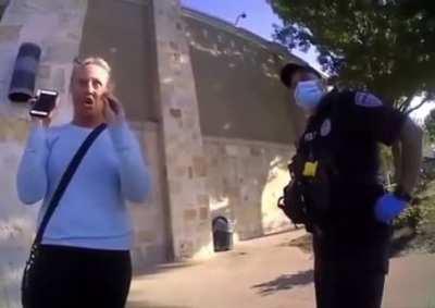 The cop pressed the skip button on her entire monologue.