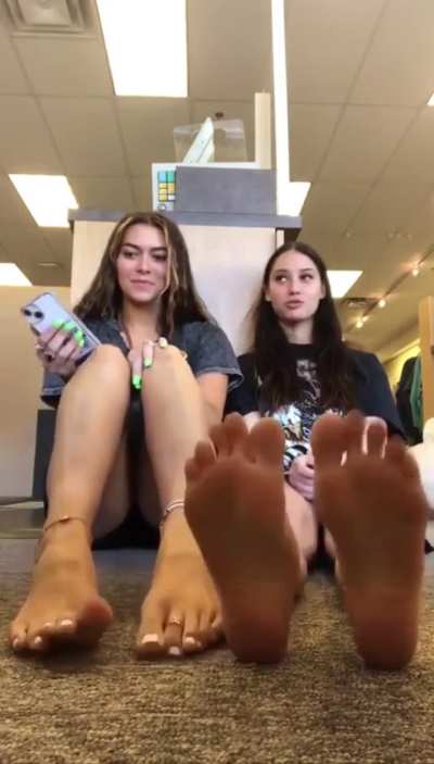 college girls at work