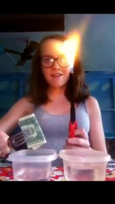 Playing with fire in the house.