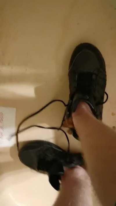 This was quite possibly the worst thing. They're different shoes than the original picture, but I have my user so y'all still know it's me. Enjoy you filthy animals.