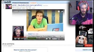 Pewds reacting to LWIAY intro for the first time.. Wholesome