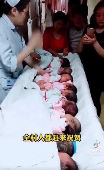 This woman delivered 9 Babies