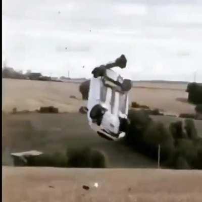 Luca Zielinski overshoots corner at French Tarmac Rally Sept 26 2020