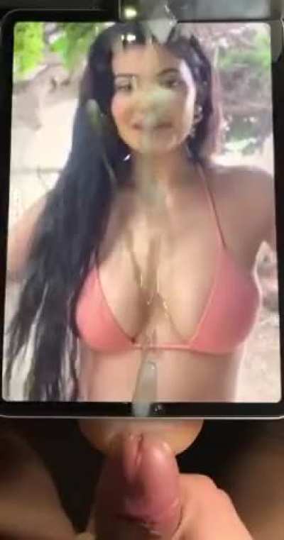 Kylie Jenner fleshlight fucking double cum tribute