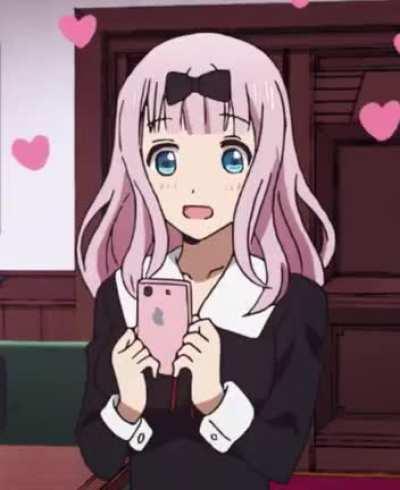 Fujiwara surrounded by hearts